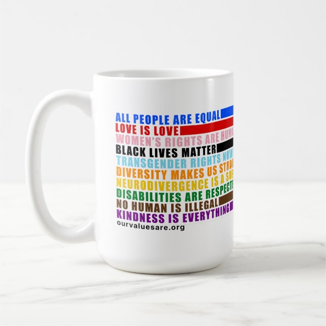 Caneca De Café Nossos Valores São (Esquerda)