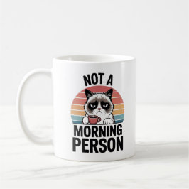 Caneca De Café Not A Morning Person Grumpy Cat Funny Coffee Mug C