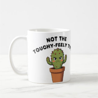 Caneca De Café Not The Touchy-Feely Type Cactus | Funny Introvert