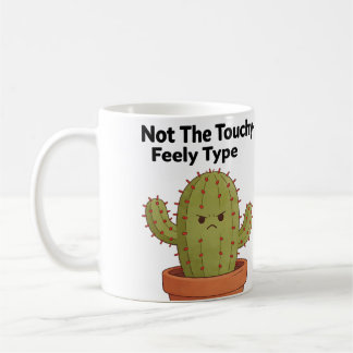 Caneca De Café Not The Touchy-Feely Type Cactus | Funny Introvert