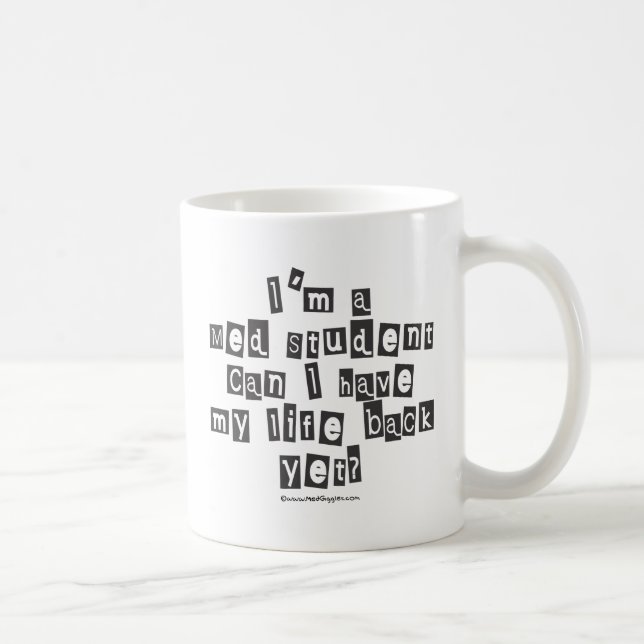 Caneca De Café Nota de resgate do estudante do MED (Direita)