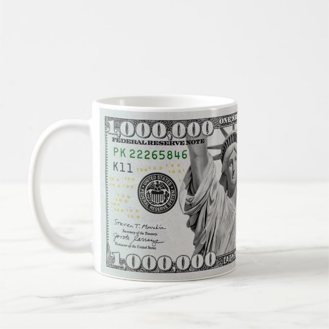 Caneca De Café Nota de Um Milhão de Dólares (Esquerda)