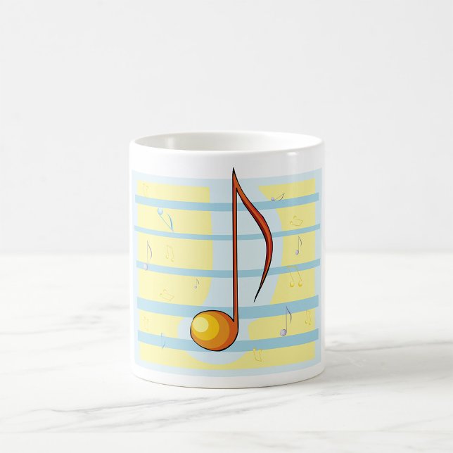 Caneca De Café Nota Musical do solteiro (Criador carregado)