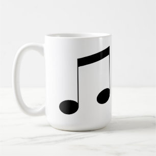 Caneca De Café Nota sobre o Feixe de Música,