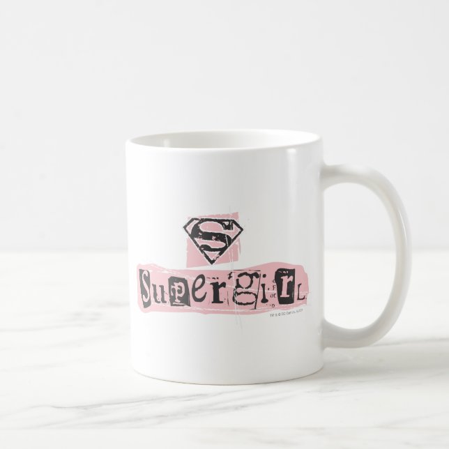 Caneca De Café Nota sobre resgate do logotipo da Supergirl (Direita)