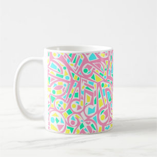 Caneca De Café Notas de música Abstrato legal e colorida