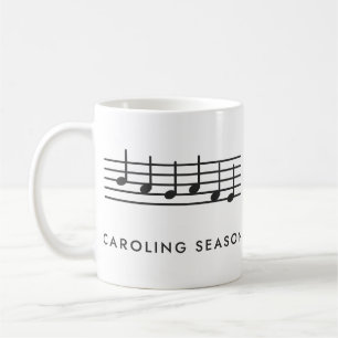Caneca De Café Notas de Música da Temporada de Cantar Natal