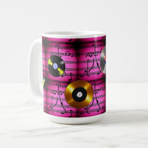 Caneca De Café Notas e Registros de Música