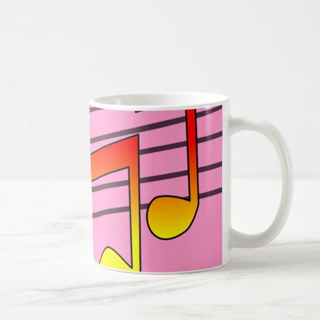 Caneca De Café Notas Musicais (Direita)