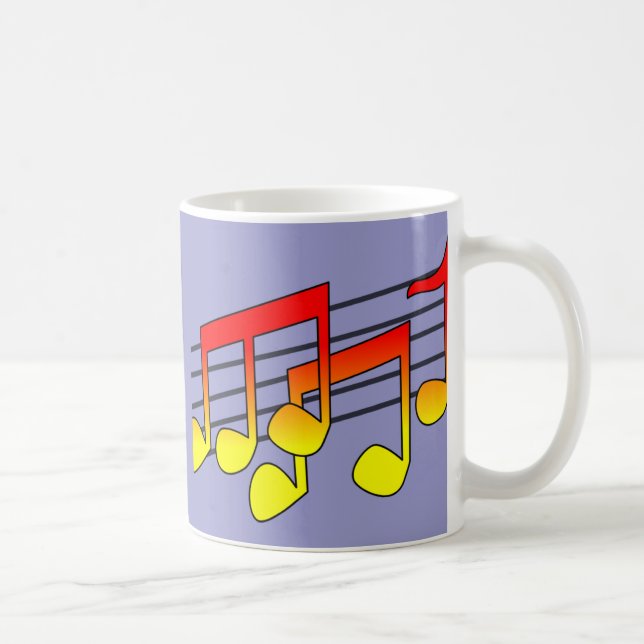 Caneca De Café Notas Musicais (Direita)
