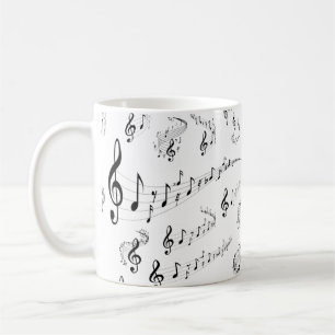 Caneca De Café Notas musicais