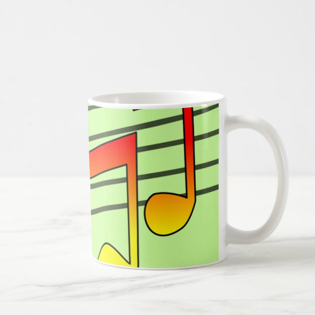 Caneca De Café Notas Musicais (Direita)