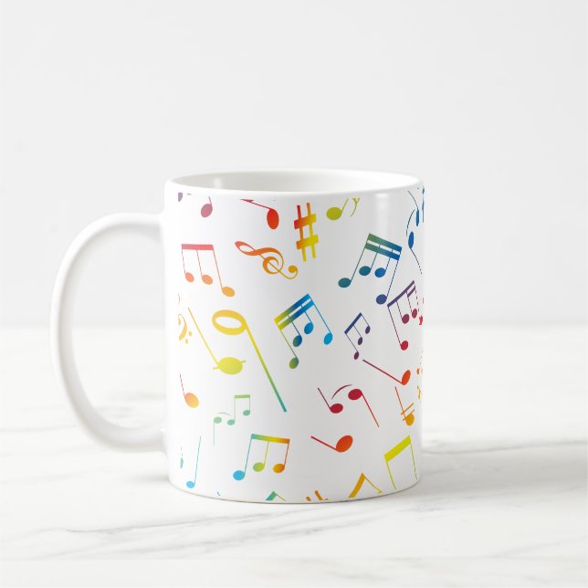 Caneca De Café Notas Musicais 4 (Esquerda)