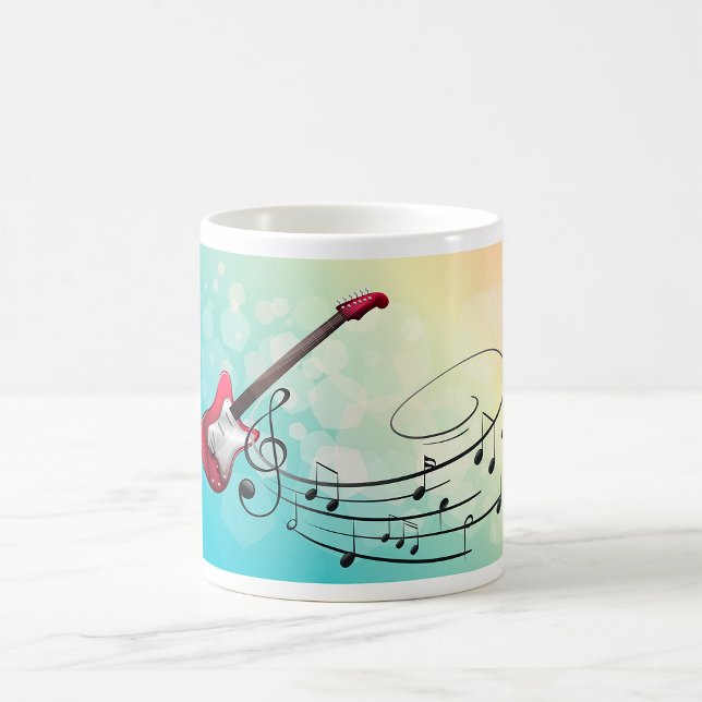 Caneca De Café Notas Musicais Giratórias de Guitarra Elétrica de  (Criador carregado)