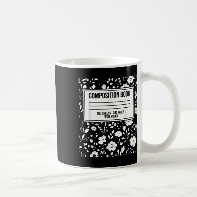 Caneca De Café Notebo de composição do Diário de Dia de as Bruxas (Direita)