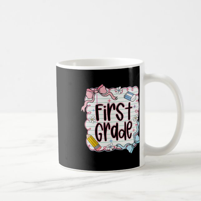 Caneca De Café Notebook Rosa De Primeiro Grau Para Meninas (Direita)