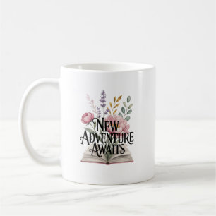 Caneca De Café Nova Aventura Aguarda Presente de Novo Emprego Per