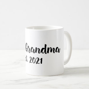 Caneca De Café Nova Avó Est. 2021 Nova Primeira Vez Avós