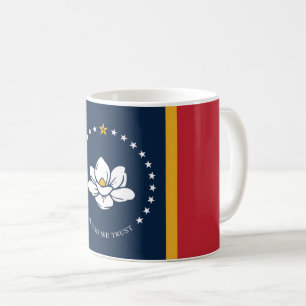 Caneca De Café nova bandeira do Mississípi usa mag dos Estados Un