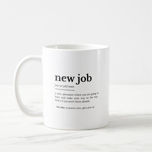 Caneca De Café Nova Definição de Job (Esquerda)