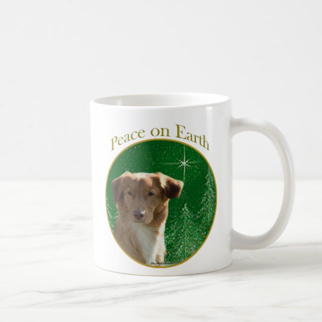 Caneca De Café Nova Escócia Duck Tolling Paz para Retriever (Direita)