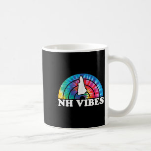 Caneca De Café Nova Hampshire Tie Dye Arco-íris _ Nh Vibração de