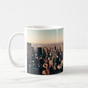 Caneca De Café Nova Iorque arranha-céus telhados de telhados vis