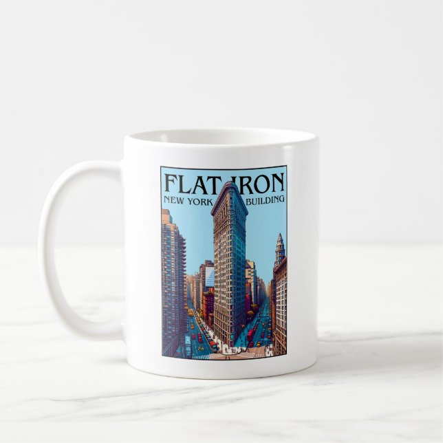 Caneca De Café Nova Iorque de Construção de Ferro Plano (Esquerda)