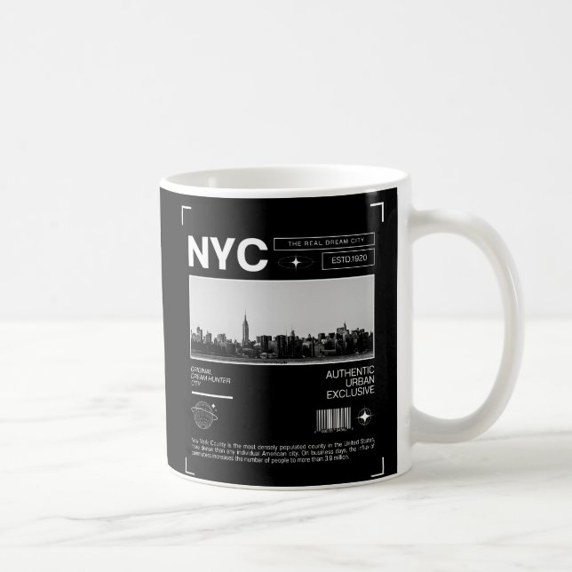 Caneca De Café Nova Iorque de Sonhos, Icônica Skyline (Direita)