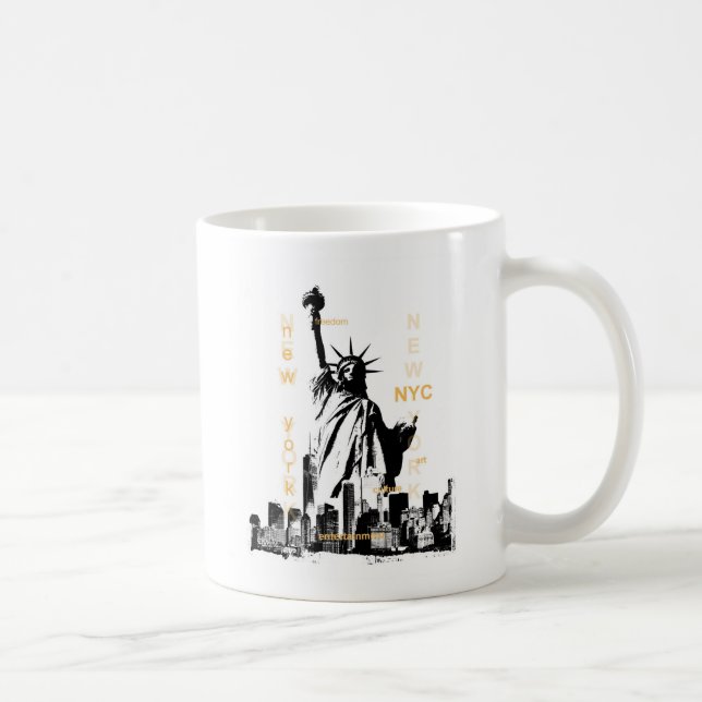 Caneca De Café Nova Iorque Ny Nyc Estátua da Liberdade (Direita)