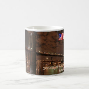 Caneca De Café Nova Iorque - Ponte Brooclyn por Night - USA -
