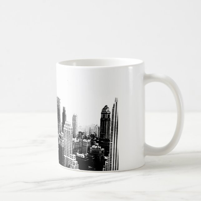 Caneca De Café Nova Iorque Preto e Branco (Direita)