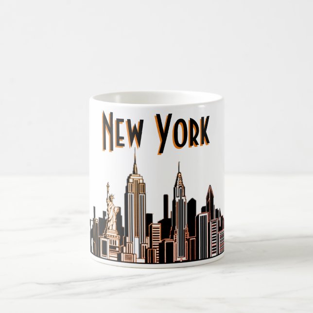 Caneca De Café Nova Iorque Skyline Coffee Mug (Centro)