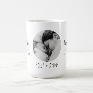 Caneca De Café Nova Mãe Nomes Personalizados Uma Foto