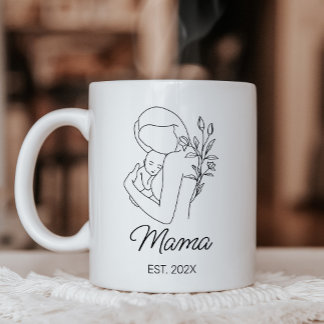 Caneca De Café Nova mamã e bebê