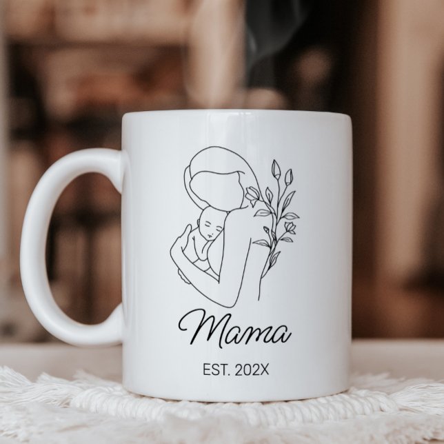 Caneca De Café Nova mamã e bebê (Criador carregado)