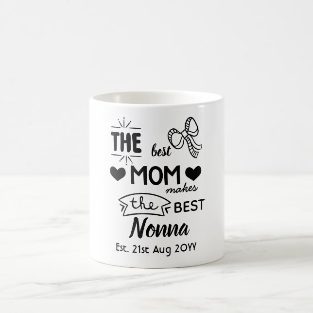 Caneca De Café NOVA NONNA MUG - Personalizada para a vovó, Gigi, (Centro)