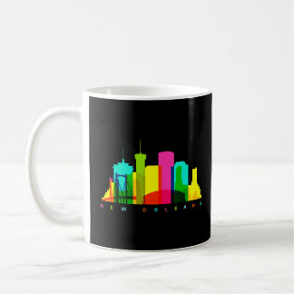Caneca De Café Nova Orleans Louisiana Skyline Colorida American C