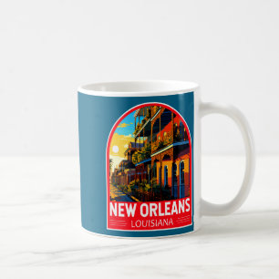 Caneca De Café Nova Orleans Louisiana Viagem Arte Vintage