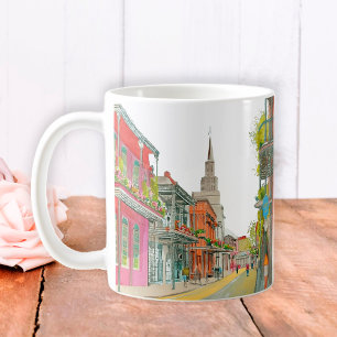 Caneca De Café Nova Orleans Nola Louisiana - Aquarela
