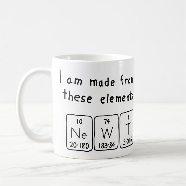 Caneca De Café Nova sequência de nomes de mesa periódica (Esquerda)