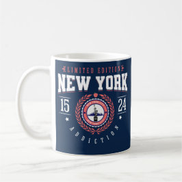 Caneca De Café Nova York Estilo Esportivo Azul Marinho