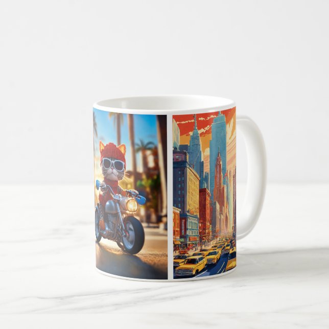 Caneca De Café "Nova York, O Coração da Ambição" (Frente Esquerda)