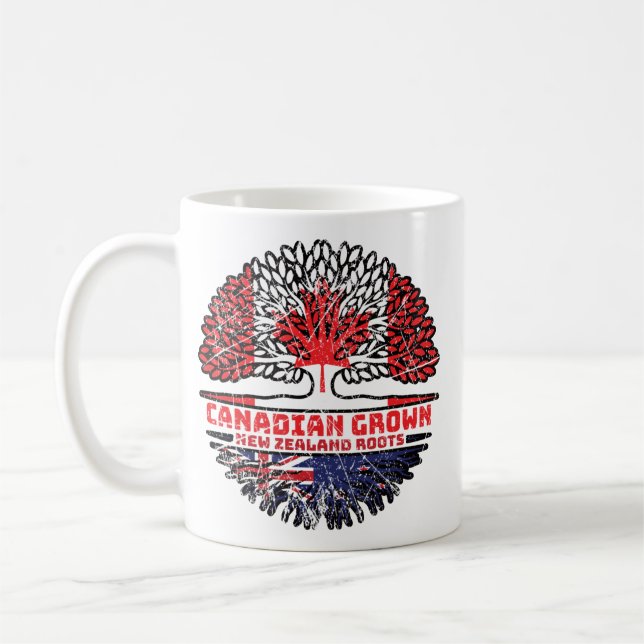 Caneca De Café Nova Zelândia Nova Zelândia Canadá - Raízes de Árv (Esquerda)