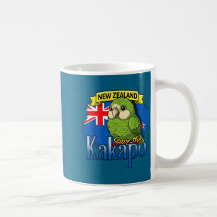 Caneca De Café Nova Zelândia salve o kakapo adorável passarinho f