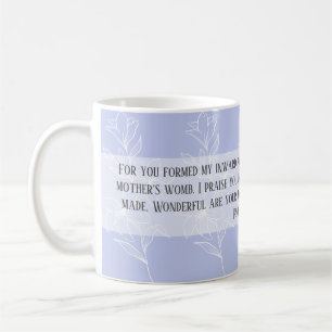 Caneca De Café Novas mães Salmo 139:13–14