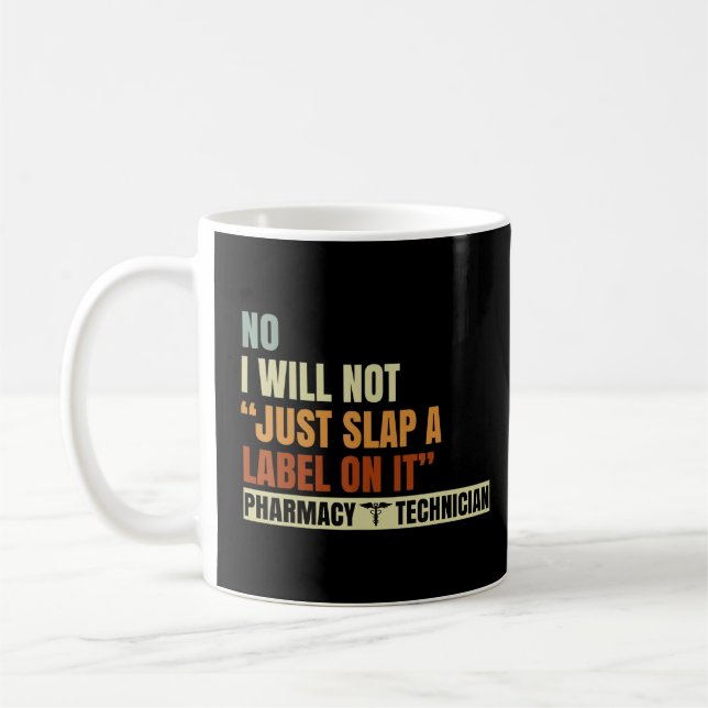 Caneca De Café Novidade de Acessórios Técnicos de Farmácia Certif (Esquerda)