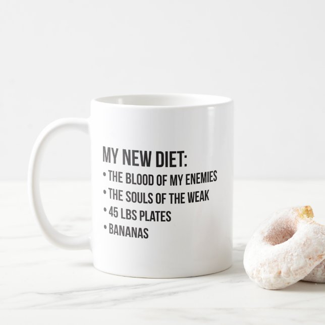 Caneca De Café Novidade Engraçada Humor de Trabalho - Minha Nova  (Com Donut)