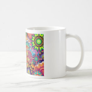 Caneca De Café Novo Abstrato Colorido no Fundo