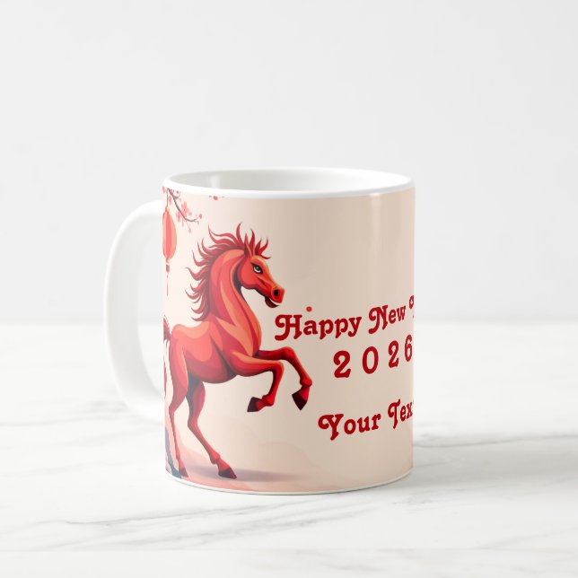 Caneca De Café Novo ano chinês 2026 (Frente Esquerda)